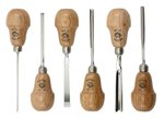 Set di ceselli da scultore con manico a forma di pera